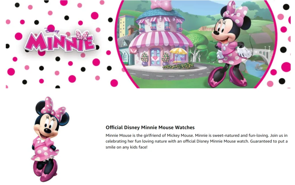 Minnie Mouse Analog Quartz Wrist Watch
