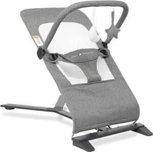 Baby Delight Alpine Deluxe Portable Bouncer | Infant | 0 – 6 months | Charcoal Tweed
