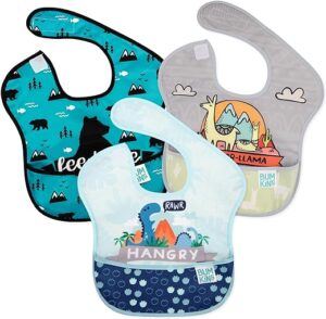 Bumkins SuperBib for Toddler 6-24 Months, Essential Must Have for Eating, Feeding, 3pk Set