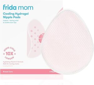Cooling Hydrogel Nipple Pads - Soothing Nursing Pads, Made for Sore Nipples, Breastfeeding Essentials for Mom, 8 Count