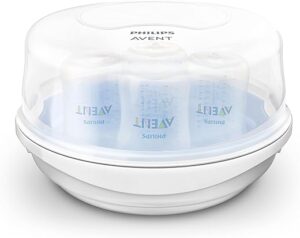 Philips AVENT Microwave Steam Sterilizer for Baby Bottles, Pacifiers, Cups and More, SCF281/05