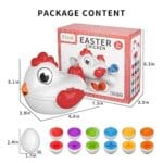 TEMI Toddler Chicken Easter Eggs Toys - Color Matching Game Shape Sorter with 6 Toy Eggs for Kids Fine Motor Skills Sensory Toys Montessori Educational Gifts for 3 4 5 6 Girls | Babyz Corner