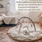 5-in-1 Thick Plush Baby Play Gym Baby Play Mats for Floor Tummy Time Mat with 6 Toys Cat Bed Dog Bed Convertible Stage-Based Developmental from Baby to Toddler Ball Pit | Babyz Corner