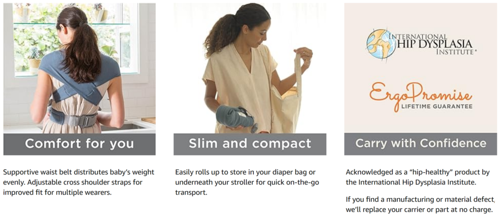 Ergobaby Embrace Cozy Newborn Baby Wrap Carrier (7-25 Pounds), Ponte Knit, Olive 3 Screenshot 2024 04 09 020945