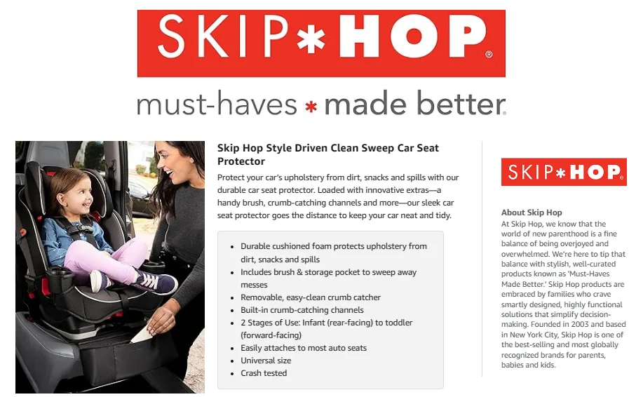 Child Car Seat Protector
