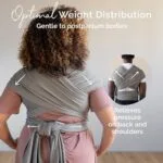 Boba Baby Wrap Carrier - Original Baby Carrier Wrap Sling for Newborns - Baby Wearing Essentials - Newborn Wrap Swaddle Holder Newborn to Toddler Infant Sling Grey | Babyz Corner