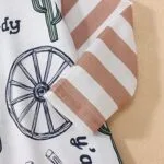 BOUTIKOME Infant Baby Boy Outfit Retro Cowboy Partner Howdy Graphic Romper Newborn Onesie Jumpsuit Hat 2Pcs Set | Babyz Corner