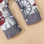 BOUTIKOME Infant Baby Boy Outfit Retro Cowboy Partner Howdy Graphic Romper Newborn Onesie Jumpsuit Hat 2Pcs Set | Babyz Corner