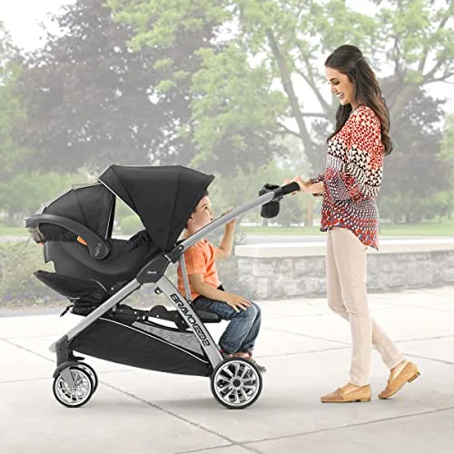 BravoFor2 Standing/Sitting Double Stroller - Iron