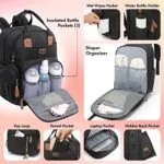 Dikaslon Diaper Bag Backpack with Portable Changing Pad Pacifier Case and Stroller Straps Large Unisex Baby Bags for Boys Girls Multipurpose Travel Back Pack Moms Dads Black | Babyz Corner