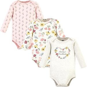 Hudson Baby Girls Cotton Long-Sleeve Bodysuits