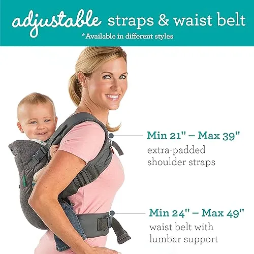 Infantino Flip Advanced 4-in-1 Carrier - Ergonomic convertible face-in and face-out front and back carry for newborns and older babies 8-32 lbs | Babyz Corner