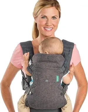 Infantino Flip Advanced 4-in-1 Carrier - Ergonomic convertible face-in and face-out front and back carry for newborns and older babies 8-32 lbs | Babyz Corner