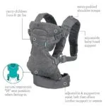 Infantino Flip Advanced 4-in-1 Carrier - Ergonomic convertible face-in and face-out front and back carry for newborns and older babies 8-32 lbs | Babyz Corner