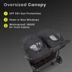 Jeep Destination Ultralight Side x Side Double Stroller Midnight | Babyz Corner