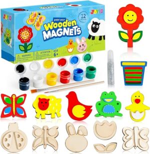 Wooden Magnet Creativity Arts & Crafts Painting Kit for Kids