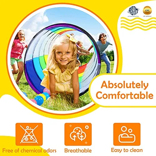 Kids Play Tunnel Tent for Toddlers Colorful Pop Up Crawl Tunnel Toy for Baby or Pet with Breathable Mesh Collapsible Gift for Boy and Girl Play Tunnel Indoor and Outdoor Game | Babyz Corner