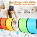 Kids Play Tunnel Tent for Toddlers Colorful Pop Up Crawl Tunnel Toy for Baby or Pet with Breathable Mesh Collapsible Gift for Boy and Girl Play Tunnel Indoor and Outdoor Game | Babyz Corner