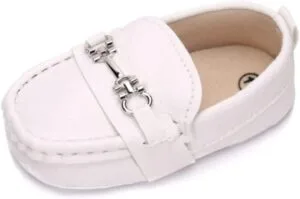 LONSOEN Baby Girls Boys Loafers Prewalker Dress Crib Shoes | Babyz Corner