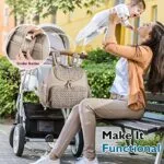mommore Diaper Bag Small Diaper Backpack Stylish Newborn Baby Mini Maternity Bags Travel Backpacks with Insulated Pockets Changing Pad Stroller Straps | Babyz Corner