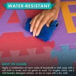 ProSource Kids Foam Puzzle Floor Play Mat with Shapes Colors 36 Tiles 12x12 and 24 Borders | Babyz Corner