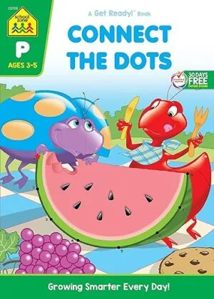 School Zone - Connect the Dots Workbook - 32 Pages Ages 3 to 5 Preschool Kindergarten Dot-to-Dots Counting Number Puzzles Numbers 1-10 Coloring and More School Zone | Babyz Corner