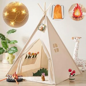 Kids Teepee-Tent with Lights, Campfire & Carry Case