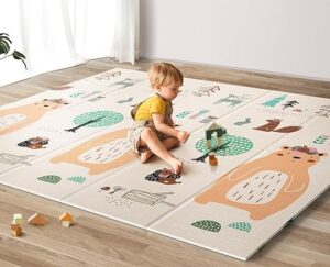 UANLAUO Foldable Baby Play Mat with Waterproof & Activity