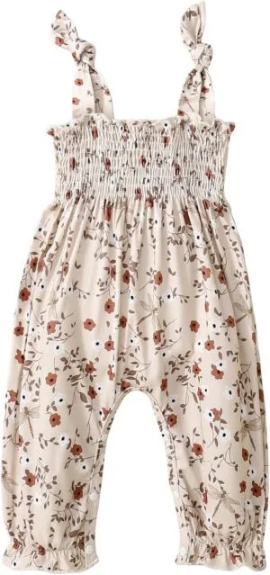 Floral Summer One Piece Sleeveless Romper Outfit