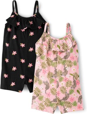 The Children's Place Girls Everyday Summer Rompers
