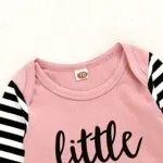 AMAWMW Newborn Baby Girl Little Sister Sleeper Gown Stripe Long Sleeve Nightgown Outfit | Babyz Corner