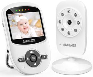 ANMEATE Baby Monitor with Digital Camera, 2.4Ghz Wireless & Temperature Monitor