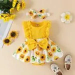 Baby Girl Clothes Newborn Romper Dress Infant Lace Ruffle Sleeveless Summer Outfits with Headband 0-12 Months | Babyz Corner