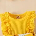 Baby Girl Clothes Newborn Romper Dress Infant Lace Ruffle Sleeveless Summer Outfits with Headband 0-12 Months | Babyz Corner