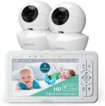 Babysense 5 HD Split-Screen Baby Monitor Video Baby Monitor with 2 Cameras and Audio Night Light 960ft Range Two-Way Audio 4X Zoom Night Vision 4000mAh Battery | Babyz Corner