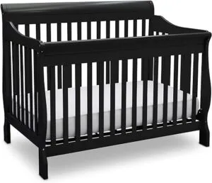 Delta Children Canton 4-in-1 Convertible Crib - Easy to Assemble, Black