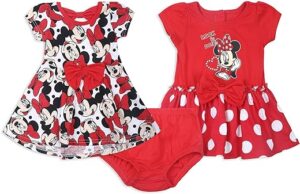 Disney Baby Girls Minnie Mouse Rock The Dots Dress (Pack of 2)