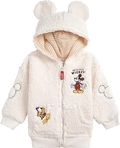 Disney Winnie The Pooh Mickey Mouse Tigger Pluto Zip Up Hoodie Newborn to Little Kid | Babyz Corner