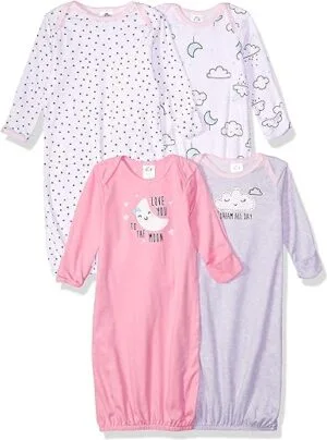 Gerber Baby Girls 4-Pack Sleeper Gown