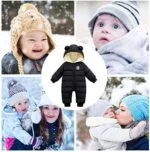 Happy Cherry Baby Snowsuit Winter Coat Warm Hoodie Romper Puffer Jacket | Babyz Corner