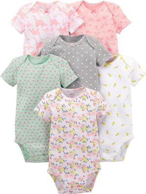 Simple Joys by Carter's Girls 6 Pack Short Sleeve Onesie