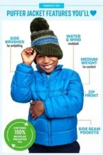 The Childrens Place Baby-Boys And Toddler Medium Weight Puffer Jacket Wind-Resistant Water-Resistant | Babyz Corner