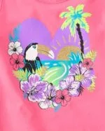 The Childrens Place Girls Graphic Fringe Tank Tops | Babyz Corner
