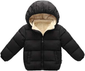 Baby Hooded Down Jacket with Thick Warm Winter Coat Outerwear