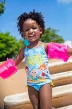 CoComelon Tomtom Yoyo JJ One Piece Bathing Suit Infant to Toddler | Babyz Corner CoComelon Tomtom Yoyo JJ One Piece Bathing Suit Infant to Toddler