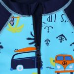HUAANIUE Baby/Toddler Boy Swimsuit Rashguard Swimwear Long Sleeve One-Piece