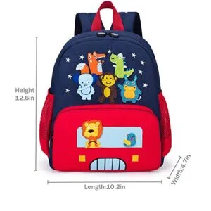 Cute Zoo Little 3d Backpack Kids Backpack for Boys and Girls Toddler Backpack Waterproof Preschool (Red)