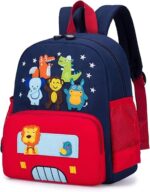 Cute Zoo Little 3d Backpack Kids Backpack for Boys and Girls Toddler Backpack Waterproof Preschool (Red)