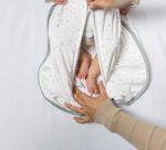 Amazing Baby Microfleece Sleeping Sack, Wearable Blanket with 2-Way Zipper, Use After Swaddle Transition, Playful Dots, Sterling, Medium 6-12 Month