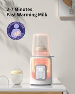Bottle Warmer, GROWNSY 8-in-1 Fast Baby Milk Warmer with Timer for Breastmilk or Formula, Accurate Temperature Control, with Defrost, Sterili-zing, Keep, Heat Baby Food Jars...